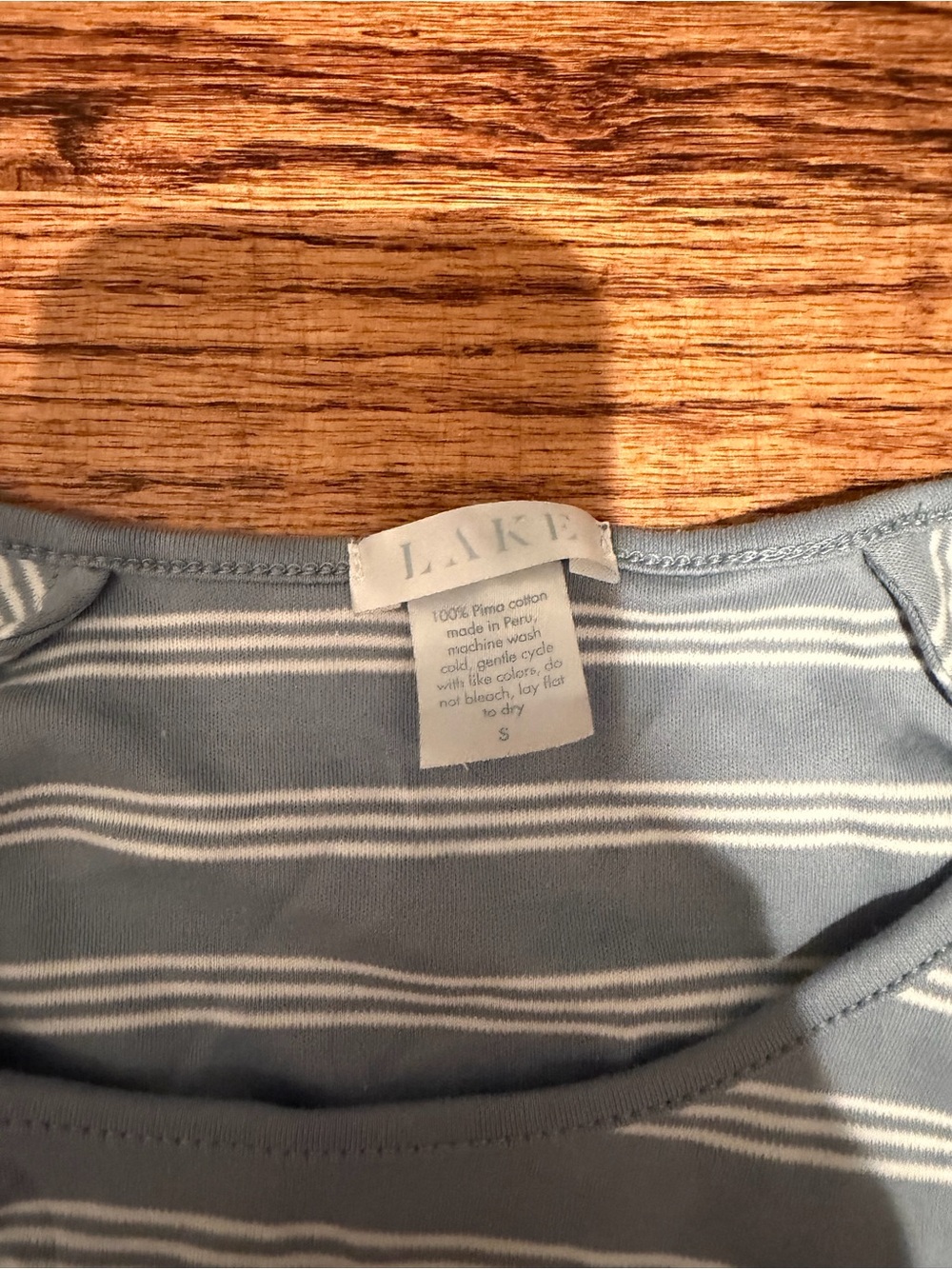 Women's Blue & White Striped Pajama Top and Shorts Set - Picture 4 of 4